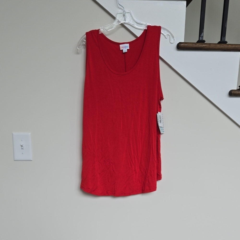 LuLaRoe Vibrant Red Tank Top